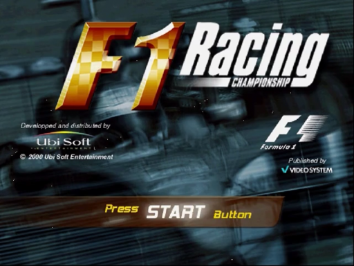 F1 Racing Championship title screen for Sega Dreamcast
